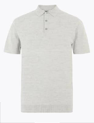 knitted short sleeve polo shirt