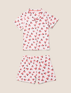 Cotton Ladybird Print Short Pyjama Set (1-7 Yrs) Image 2 of 4