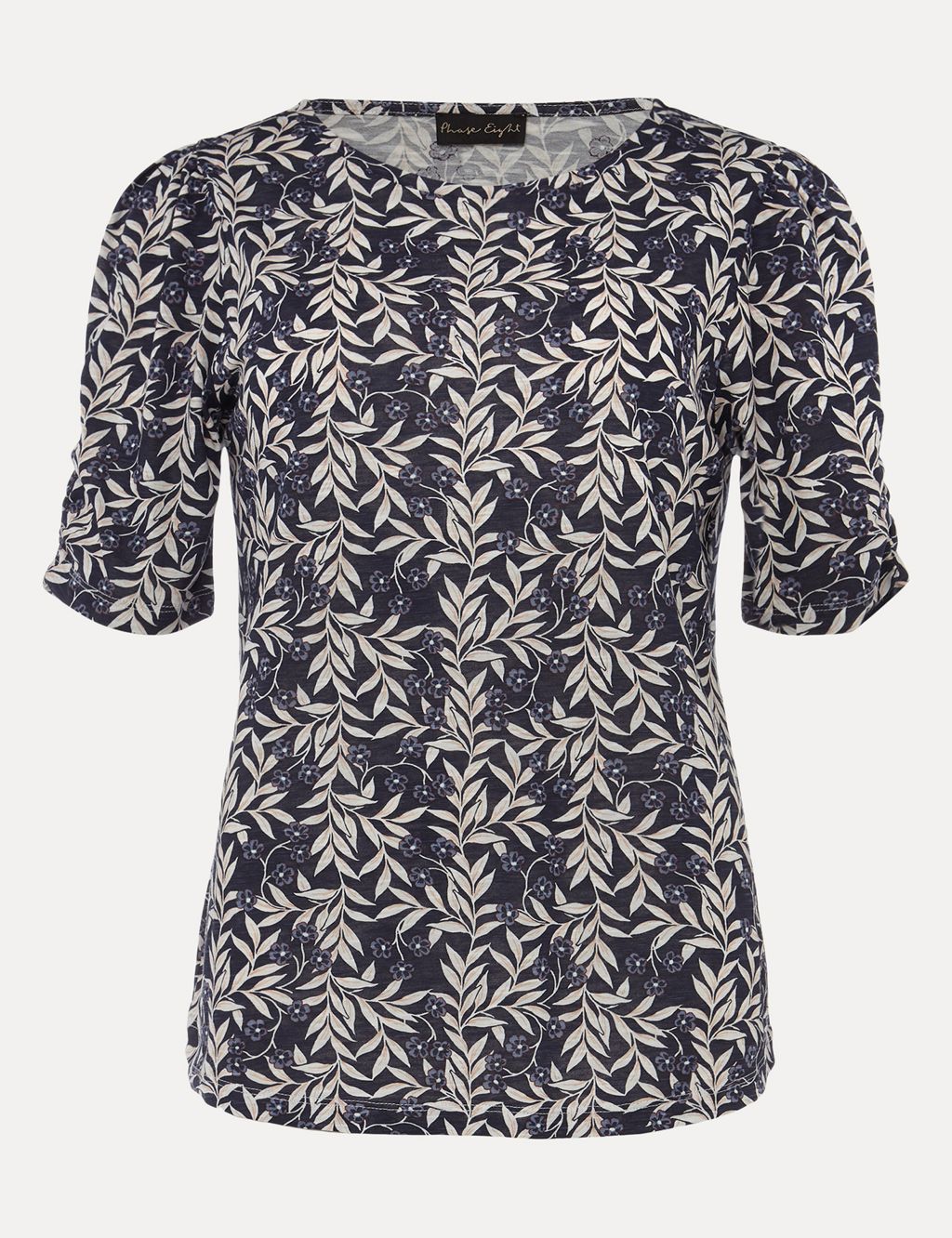 Cotton Leaf Print Short Sleeve Top | Phase Eight | M&S