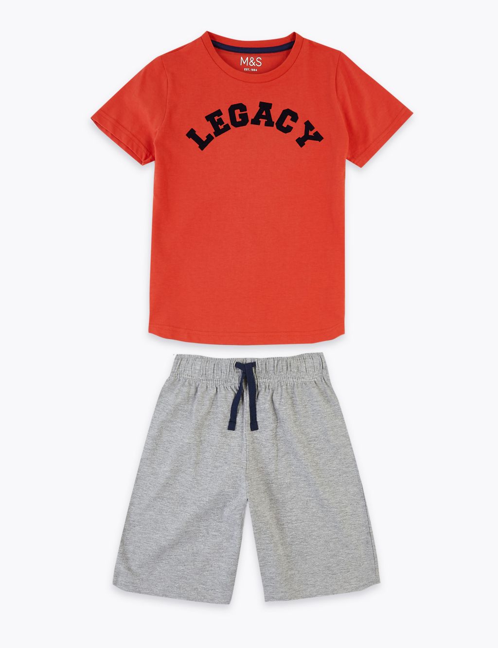 Cotton Legacy Slogan Short Pyjama Set (1-16 Yrs) | M&S