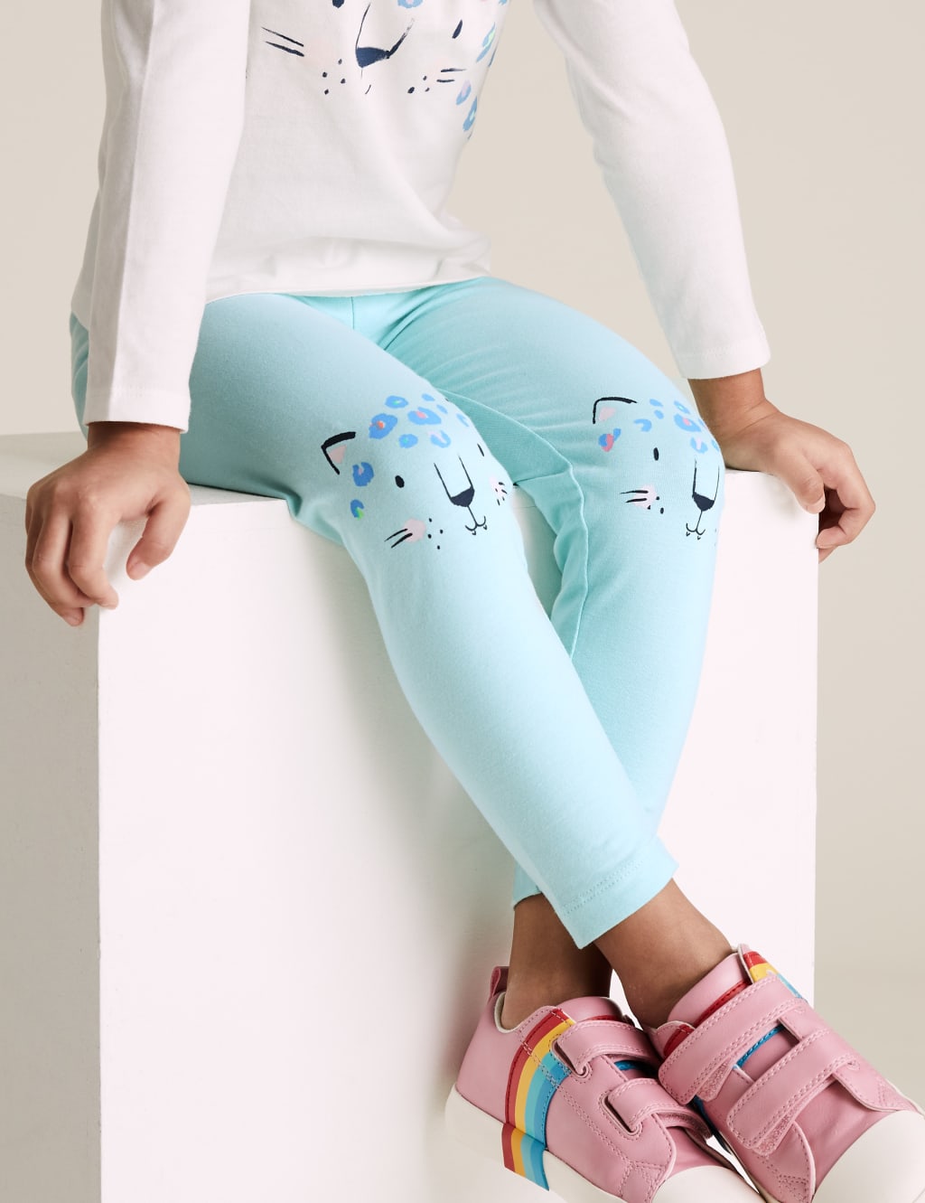 Cotton Leopard Print Leggings M&S