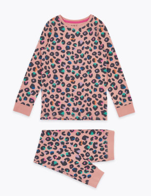 Samira Leopard Cotton Jersey Pyjama Set