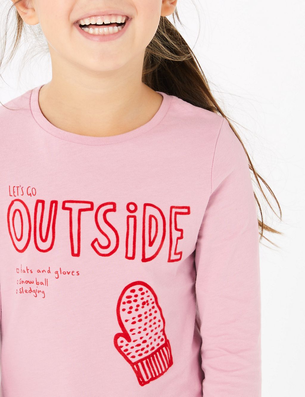 Cotton Let's Go Outside Slogan Top (3 Mths - 7 Yrs) 2 of 4