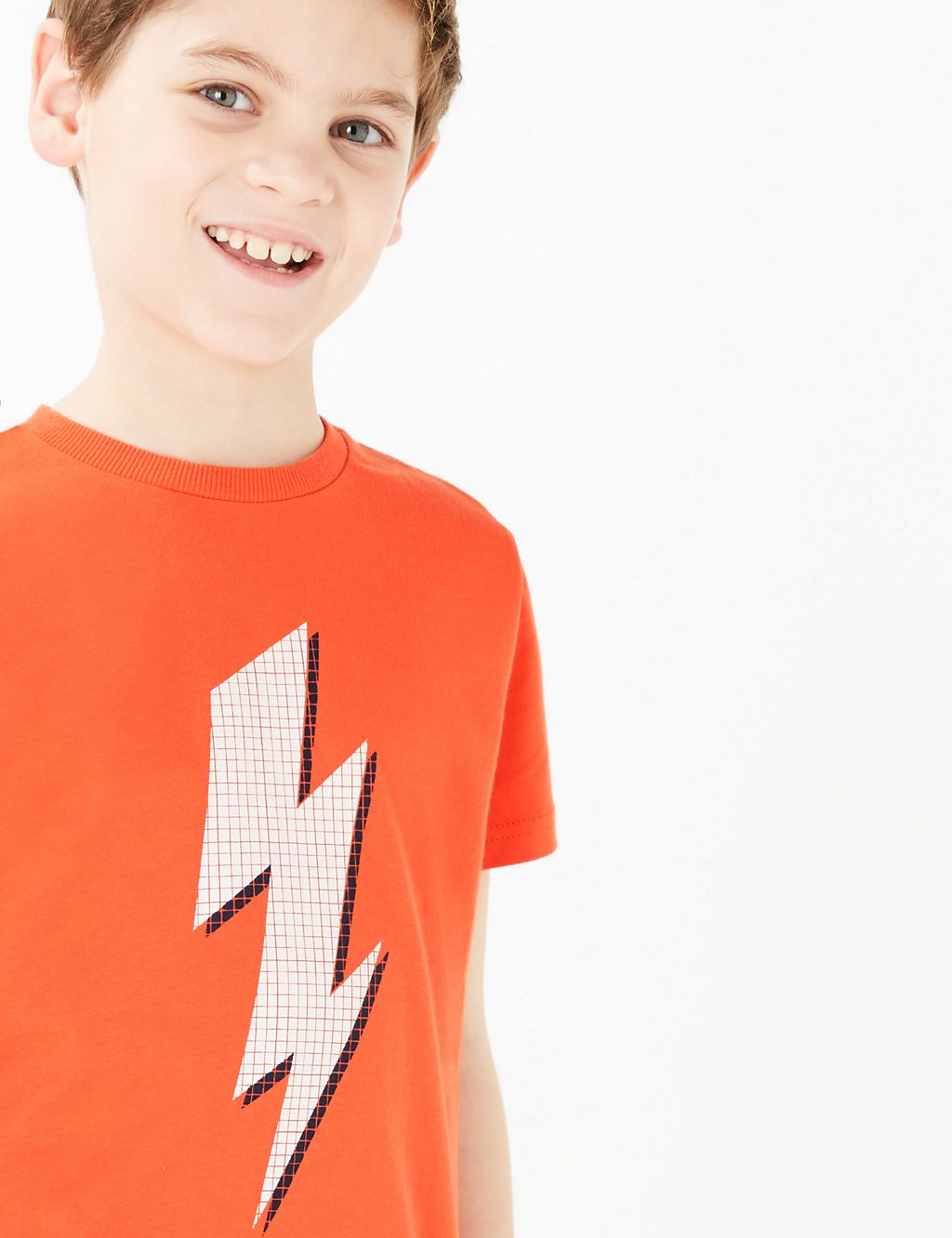 Cotton Lightning Bolt Design T-Shirt (6-16 Yrs) 3 of 4