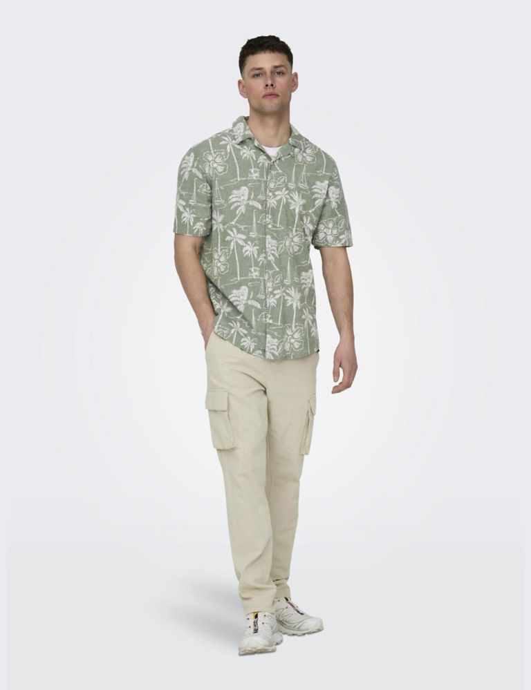 Cotton Linen Blend Hawaiian Shirt 3 of 7