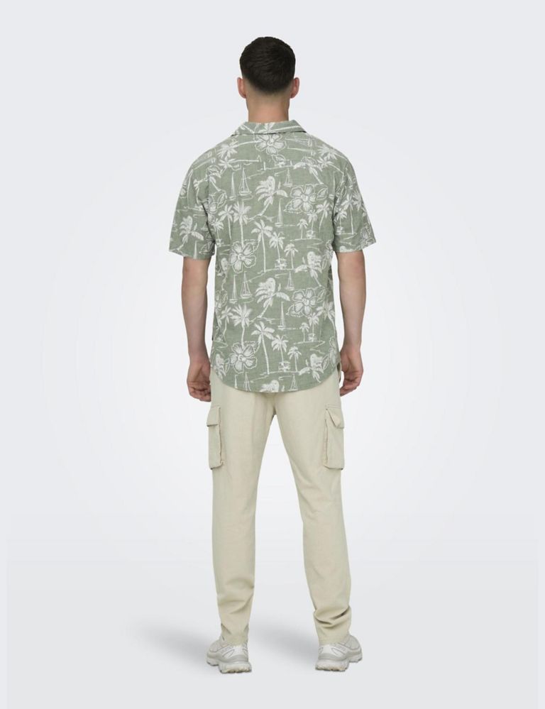 Cotton Linen Blend Hawaiian Shirt 4 of 7