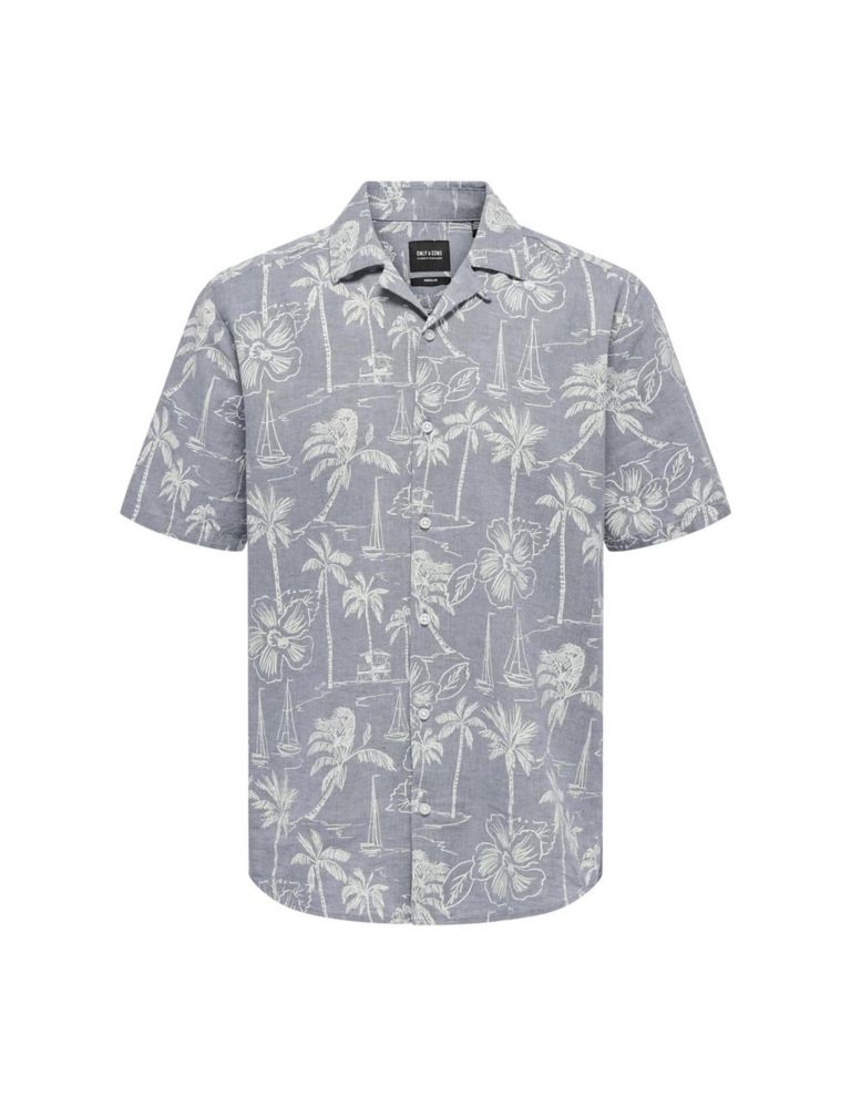 Cotton Linen Blend Hawaiian Shirt 2 of 5