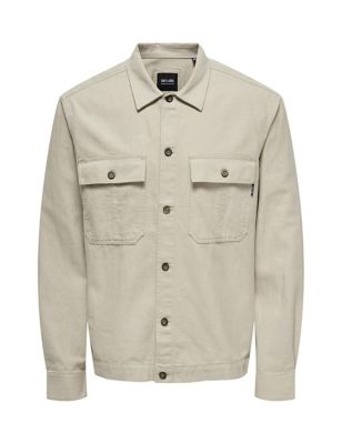 Cotton Linen Blend Overshirt Image 2 of 7