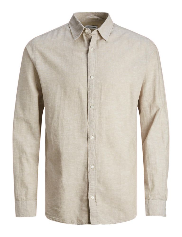 Cotton Linen Blend Oxford Shirt 1 of 1