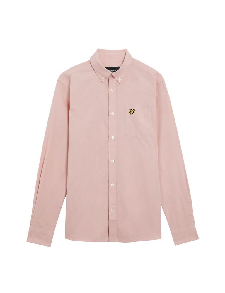 Cotton Linen Blend Oxford Shirt 2 of 5