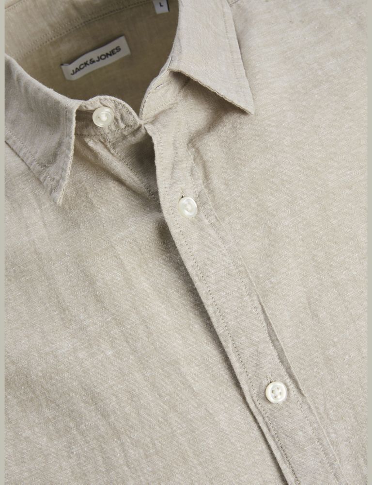 Cotton Linen Blend Oxford Shirt 2 of 2