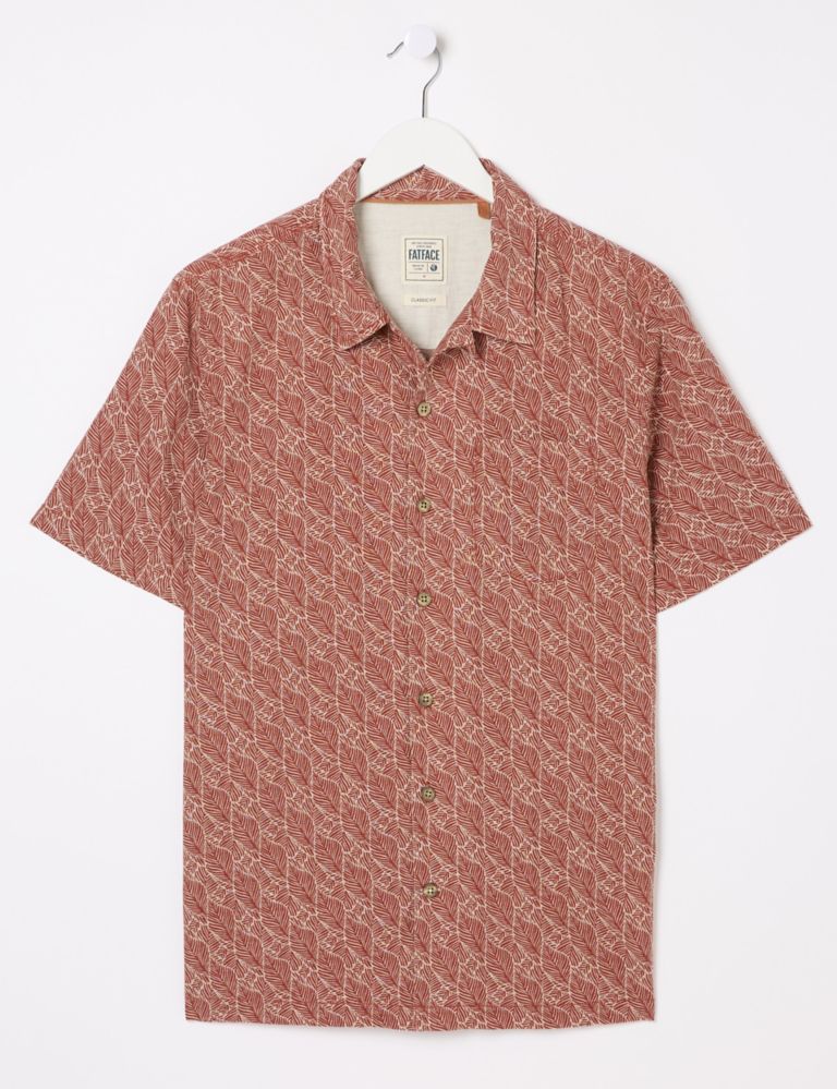 Cotton Linen Blend Print Shirt 2 of 4
