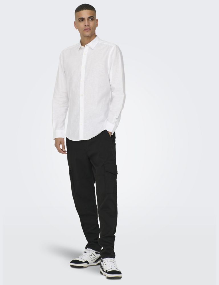 Cotton Linen Blend Slim Fit Shirt 7 of 7