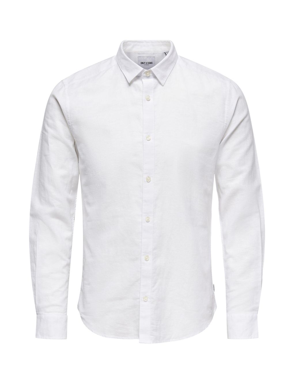 Cotton Linen Blend Slim Fit Shirt 1 of 7
