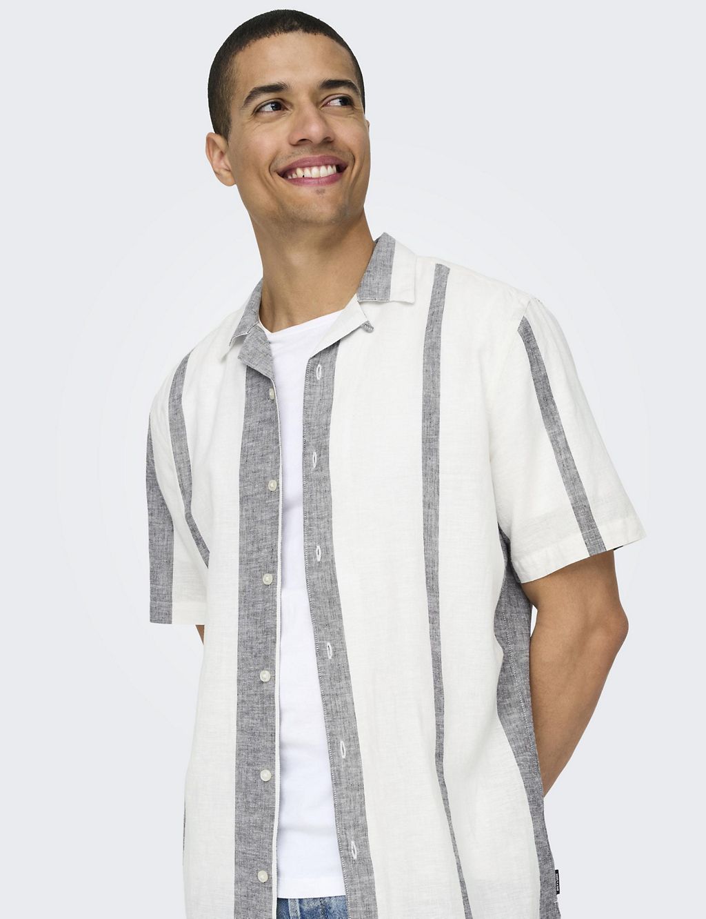 Cotton Linen Blend Striped Shirt 4 of 6