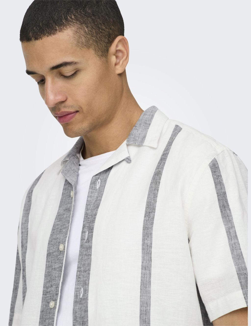 Cotton Linen Blend Striped Shirt 7 of 7