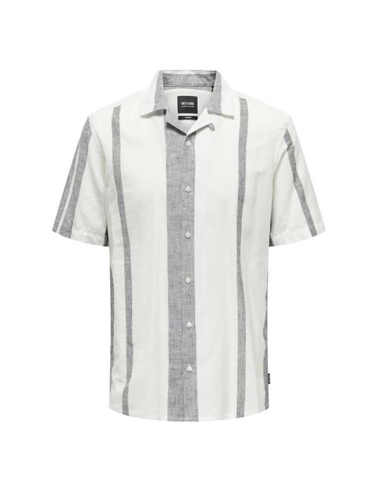 Cotton Linen Blend Striped Shirt 2 of 6