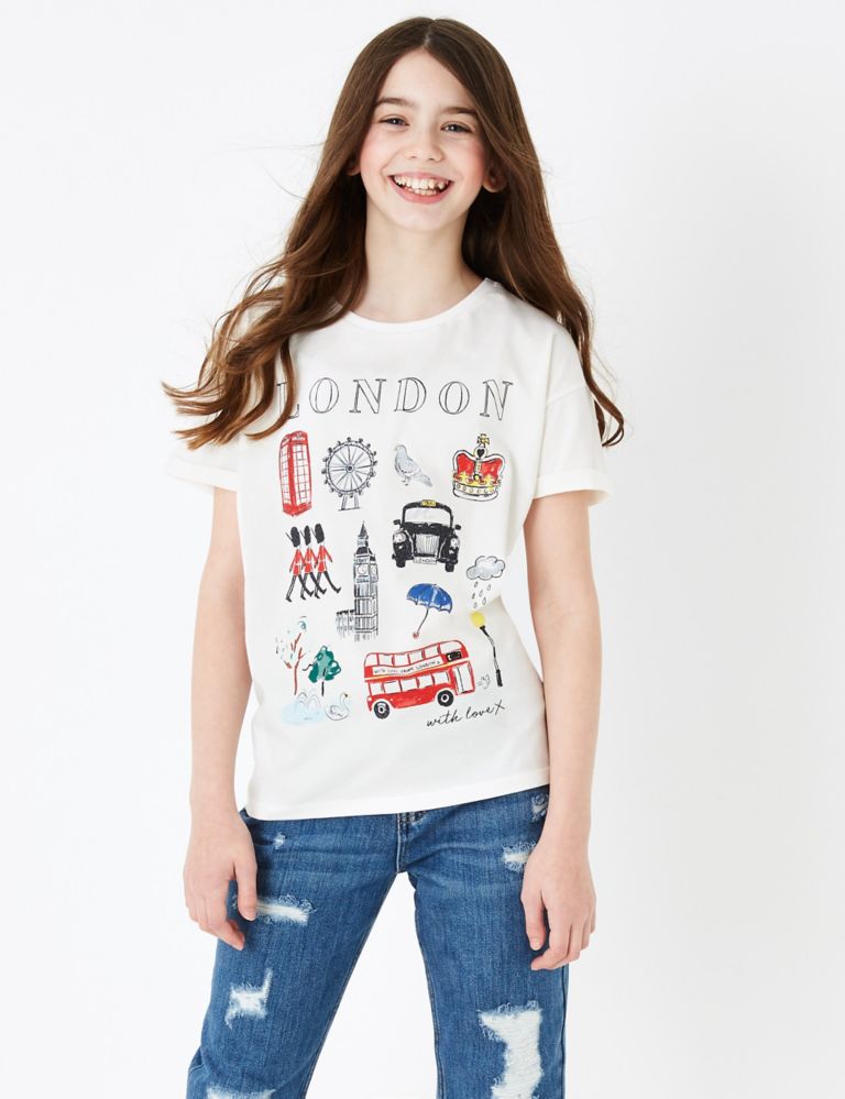 Cotton London Design T-Shirt (2-16 Yrs) | M&S