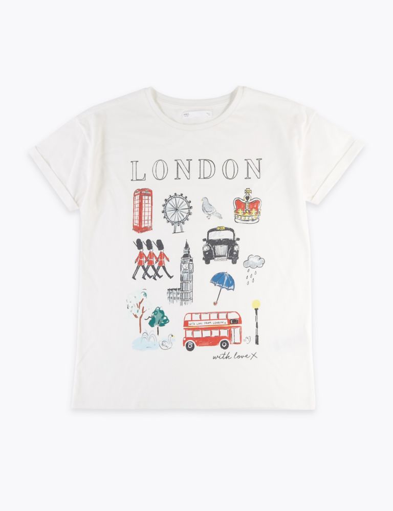 Cotton London Design T-Shirt (2-16 Yrs) 2 of 4