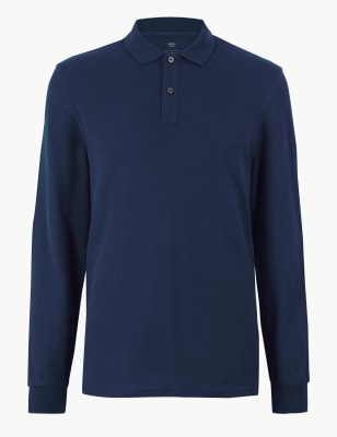 Marks and spencer men's outlet long sleeve polo shirts