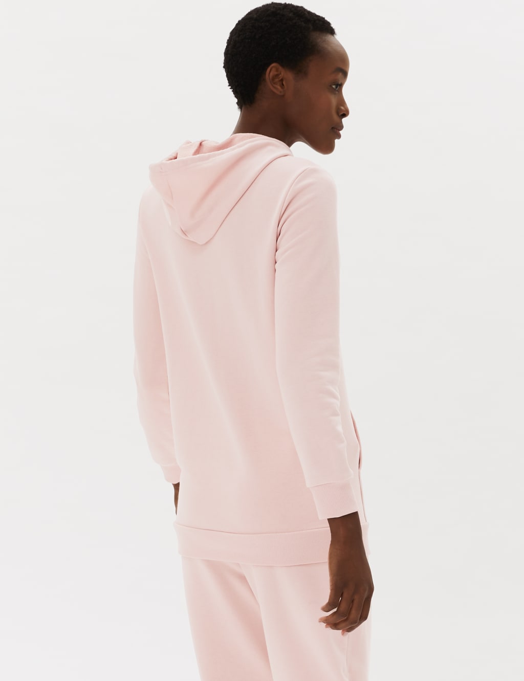 Cotton Longline Hoodie M&S Collection M&S