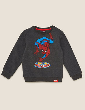 Cotton Marvel Spider-Man™ Sweatshirt (2-7 Yrs) Image 2 of 5