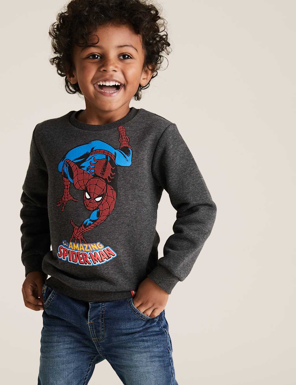 Cotton Marvel Spider-Man™ Sweatshirt (2-7 Yrs) | Mu0026S