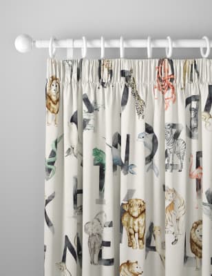 Cotton Mix Alphabet Kids Blackout Curtains M S