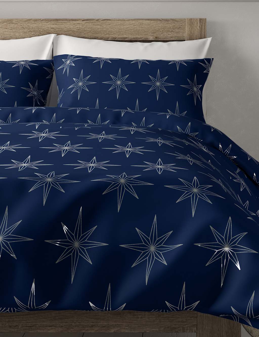 Cotton Mix Metallic Star Bedding Set M&S