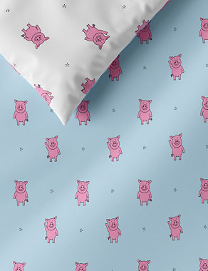 Cotton Mix Percy Pig™ Bedding Set Image 2 of 5