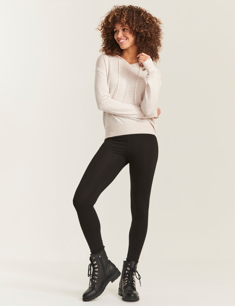 Cotton Modal Blend High Rise Leggings, FatFace