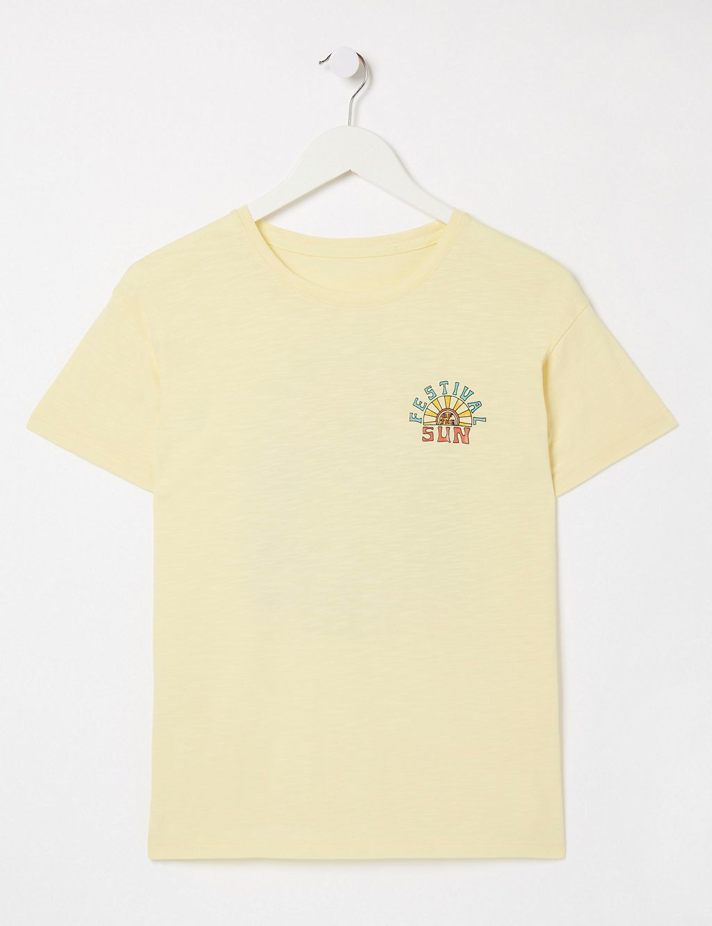 Cotton Modal Blend Slogan T-Shirt 1 of 5