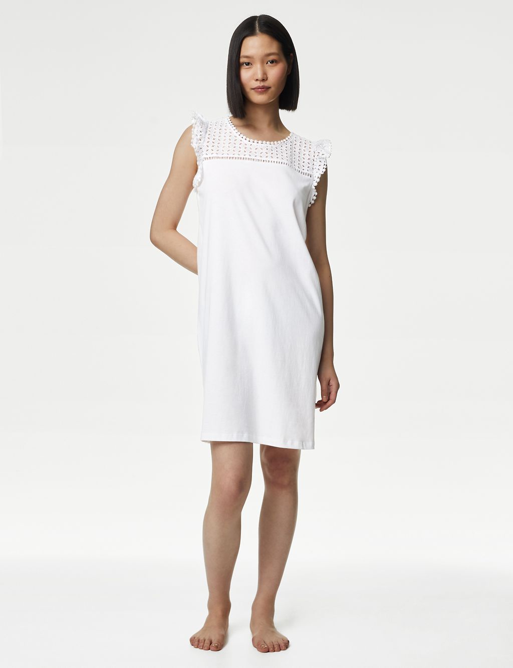 Cotton Modal Broderie Nightdress 4 of 5