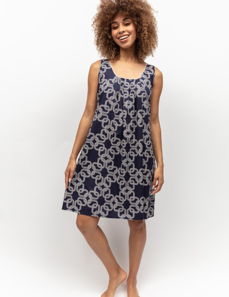 Cotton Modal Chain Print Nightdress 1 of 4