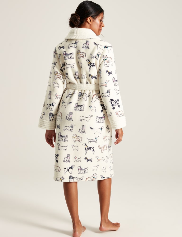 Cotton Modal Dog Print Dressing Gown Joules M S