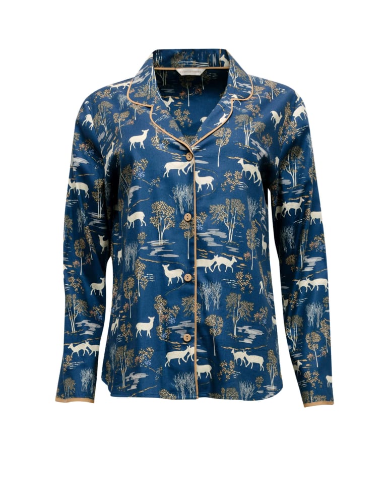 Cotton Modal Fawn Print Pyjama Top Cyberjammies M S