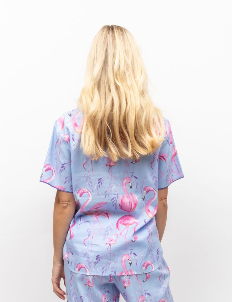 Cotton Modal Flamingo Pyjama Top 4 of 4
