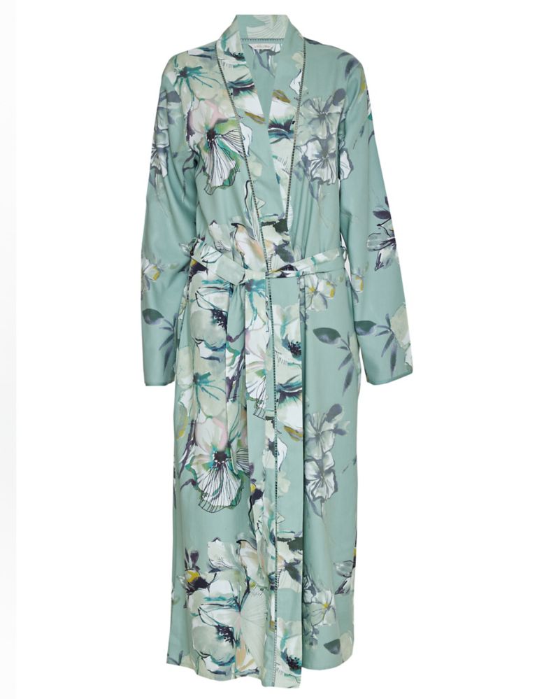 Cotton Modal Floral Dressing Gown 2 of 3