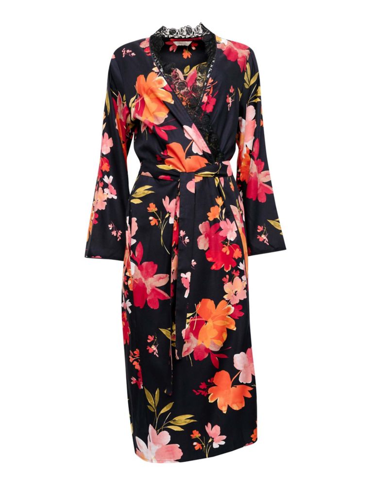 Cotton Modal Floral Long Dressing Gown | Cyberjammies | M&S