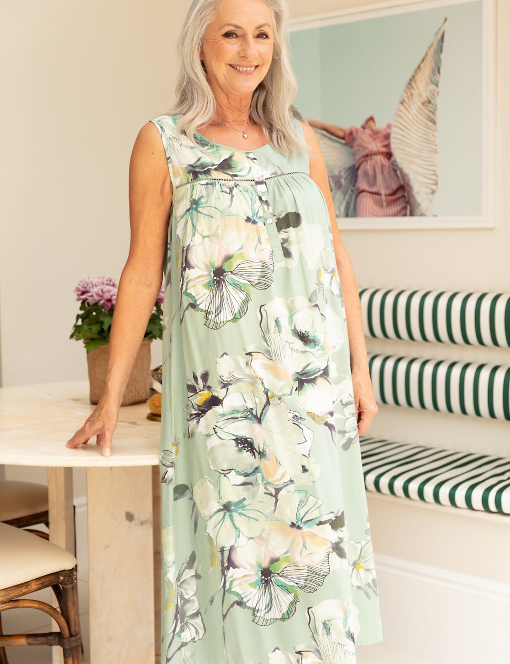 Cotton Modal Floral Nightdress 2 of 4