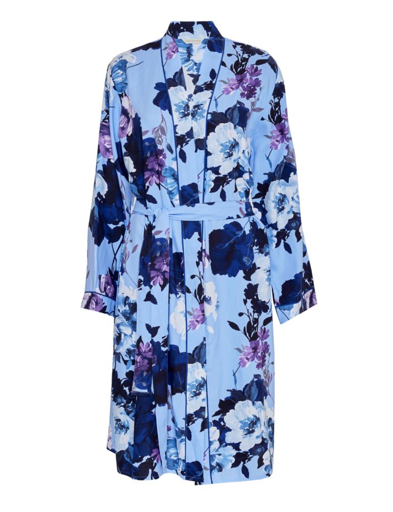 Cotton Modal Floral Print Dressing Gown 2 of 4