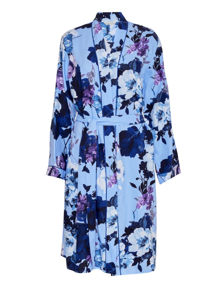Cotton Modal Floral Print Dressing Gown Cyberjammies M S