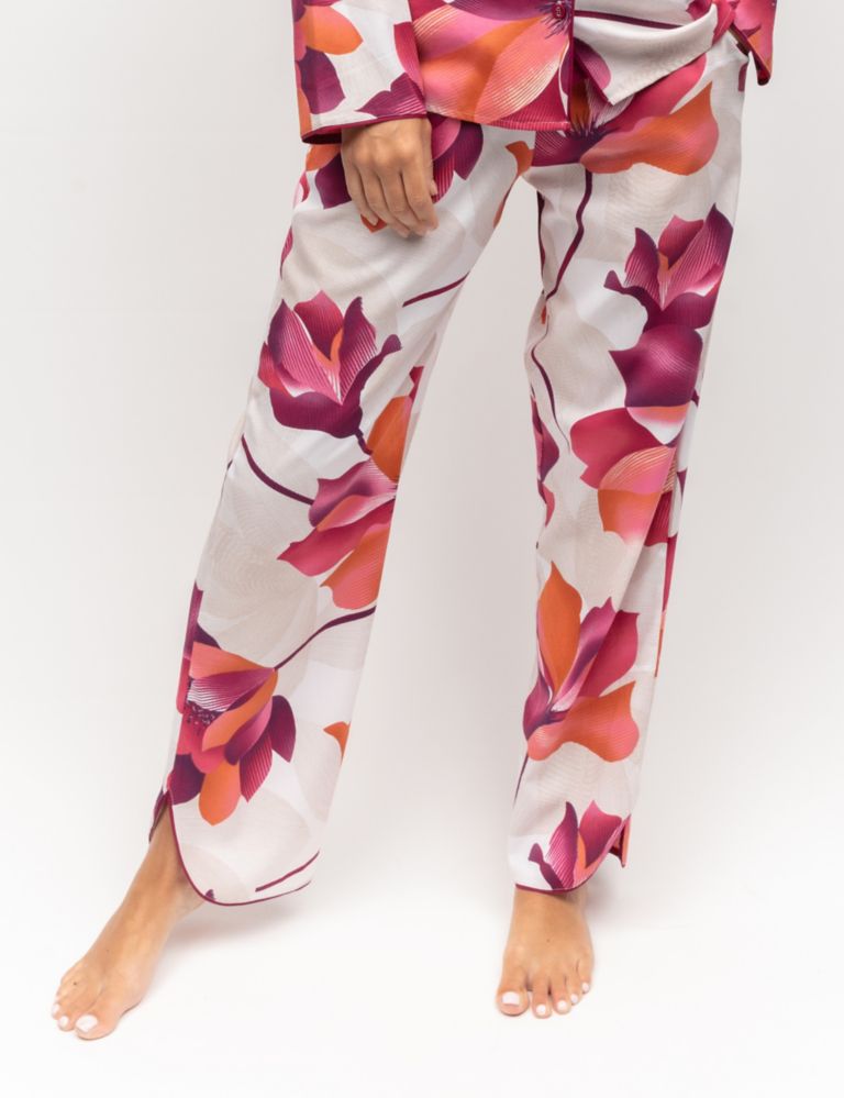 Cotton Modal Floral Print Pyjama Bottoms, Cyberjammies