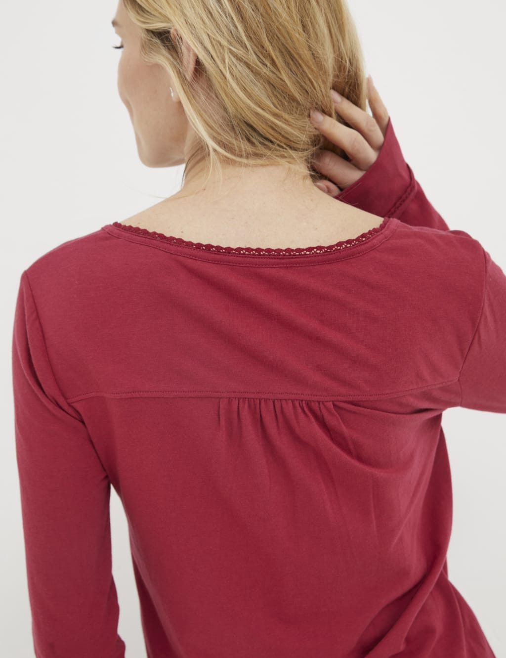 Cotton Modal Henley Pyjama Top FatFace M&S