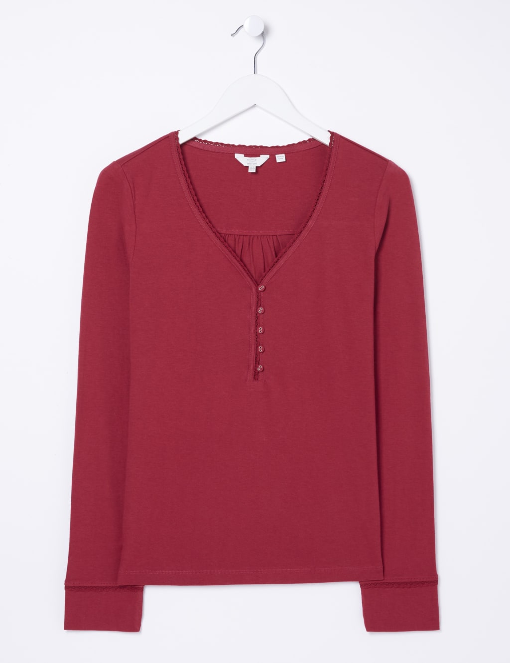 Cotton Modal Henley Pyjama Top FatFace M&S