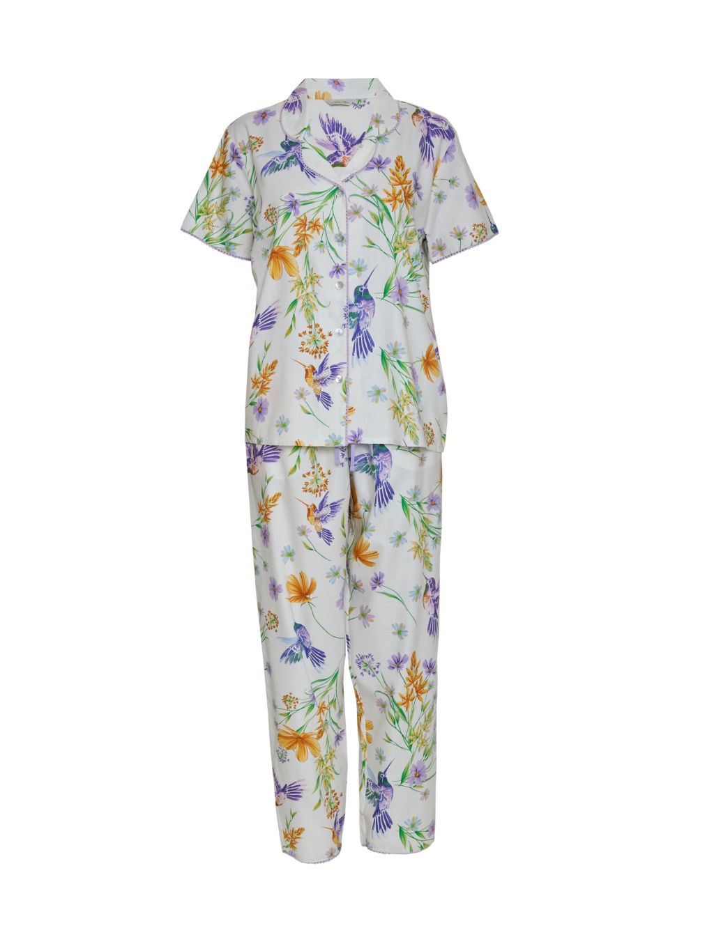 Cotton Modal Hummingbird Print Pyjama Set 1 of 4