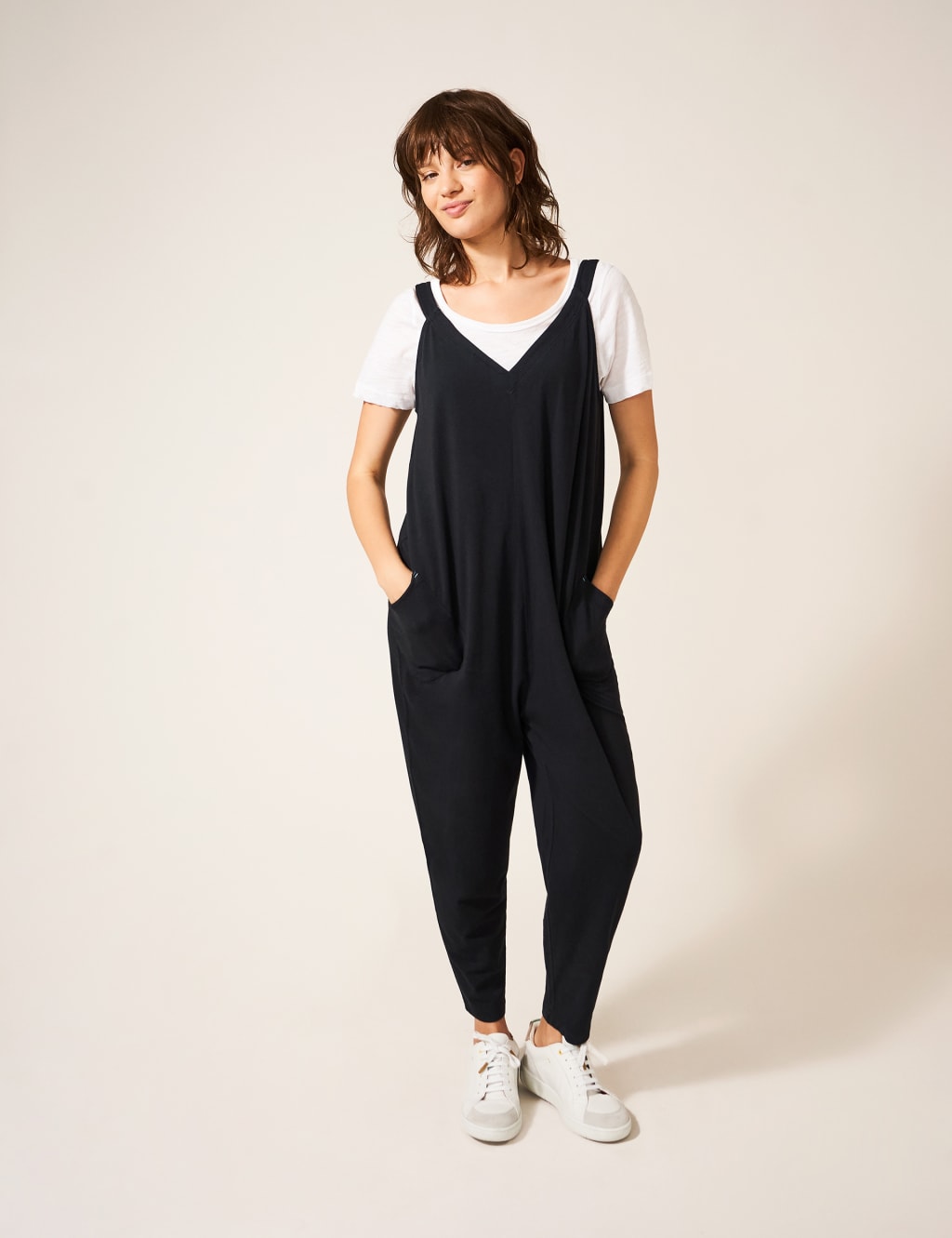 Cotton Modal Jersey Sleeveless Jumpsuit 3 of 5