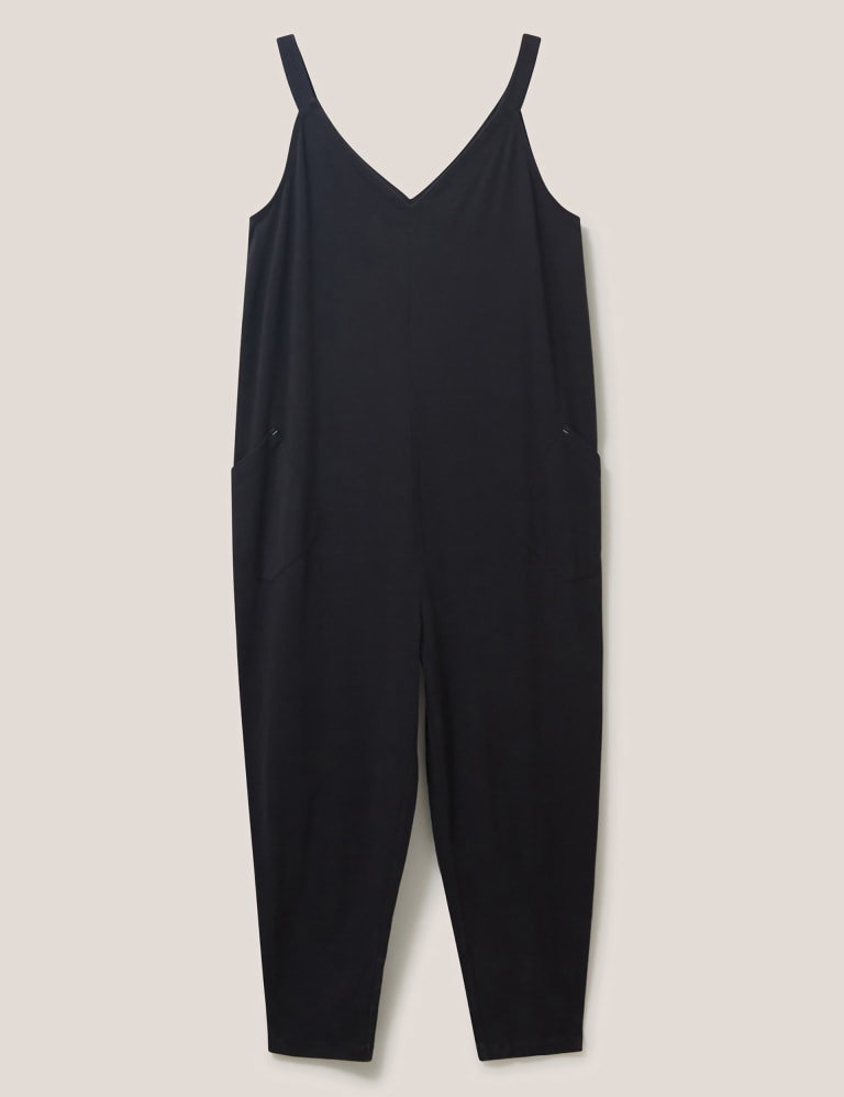 Cotton Modal Jersey Sleeveless Jumpsuit 2 of 5