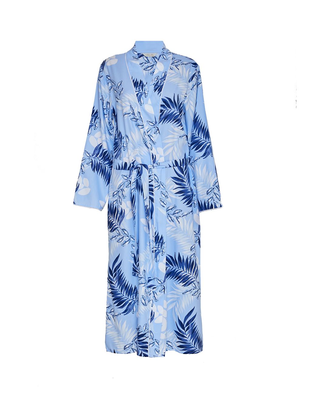 Cotton Modal Leaf Print Dressing Gown 1 of 4