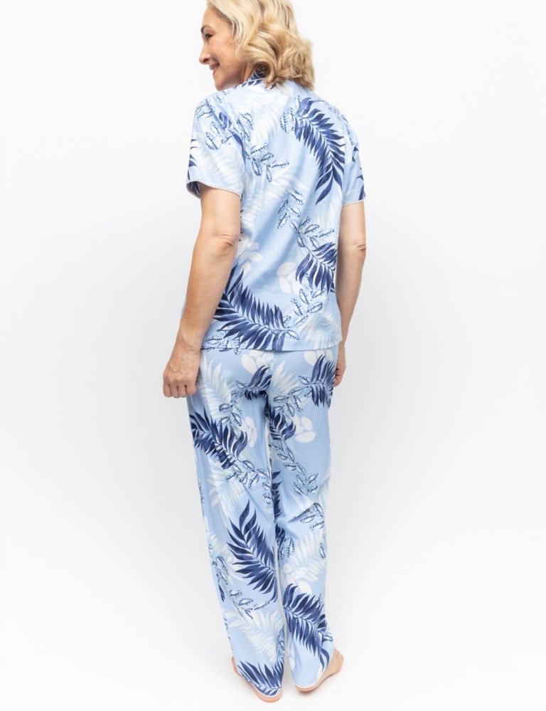 Cotton Modal Leaf Print Pyjama Set 3 of 3